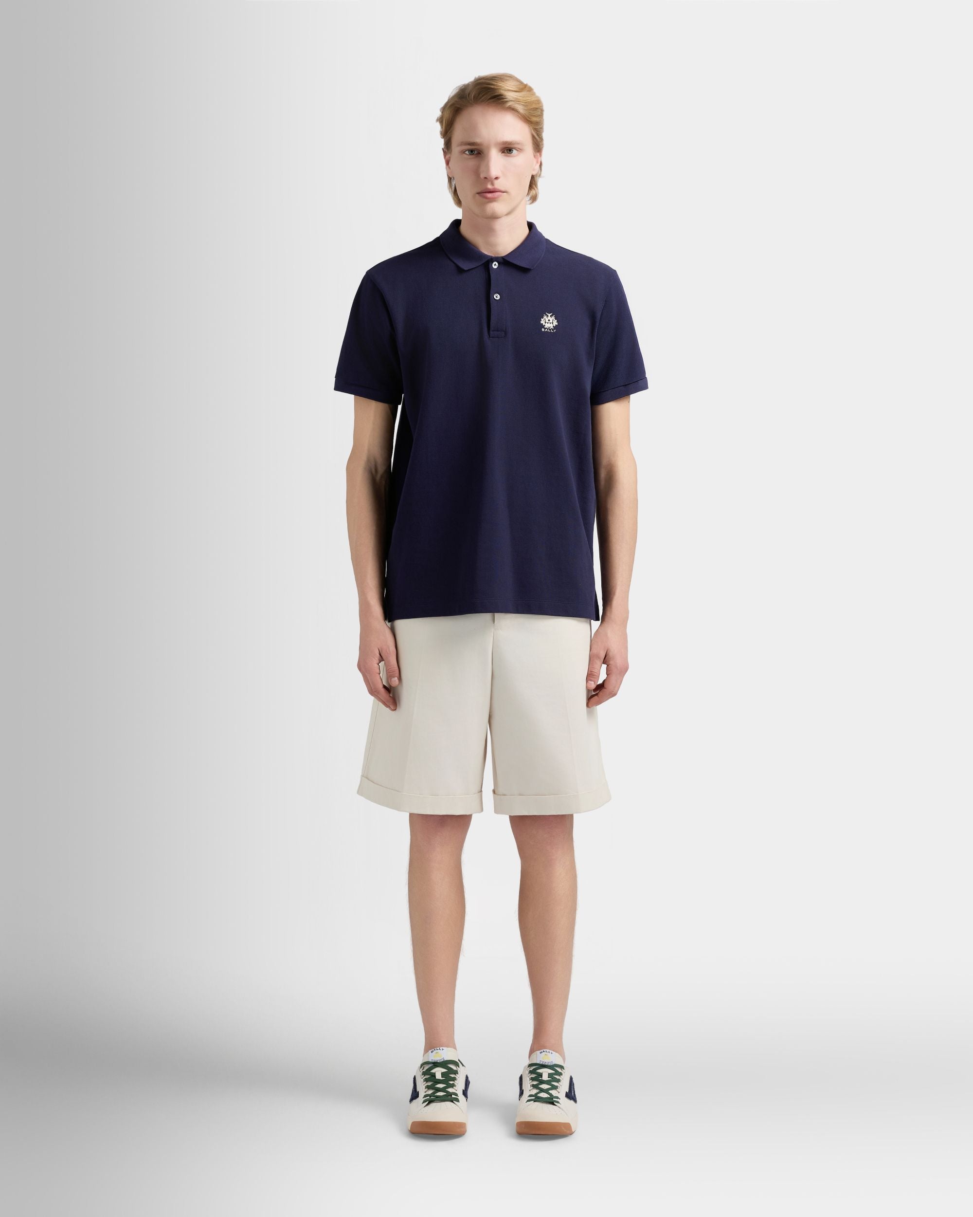 Shorts aus Baumwolle in Elfenbein aus der Tennis-Kollektion