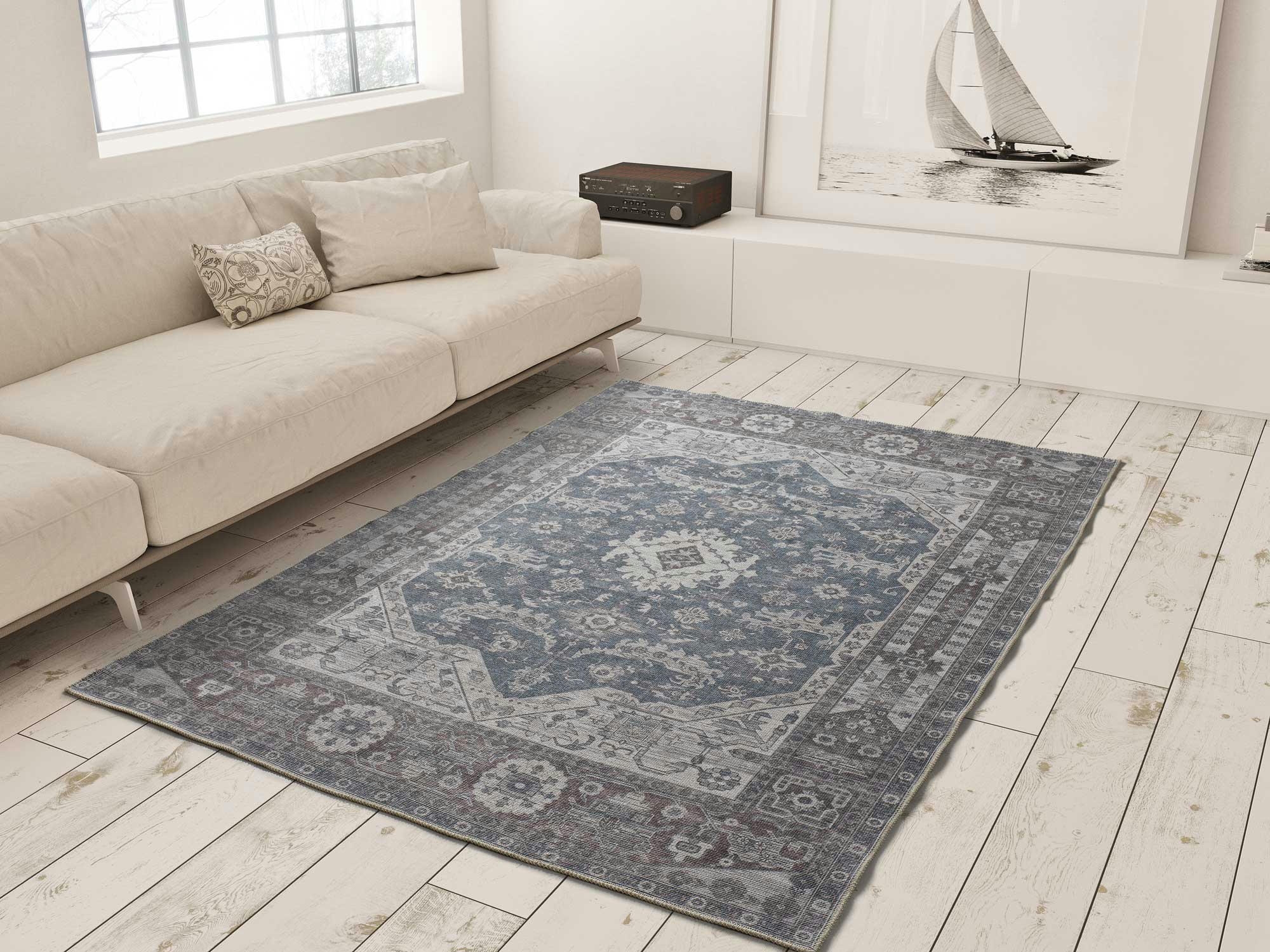 MANDALA - Tapis vintage lavable multicolore, 160X230 cm