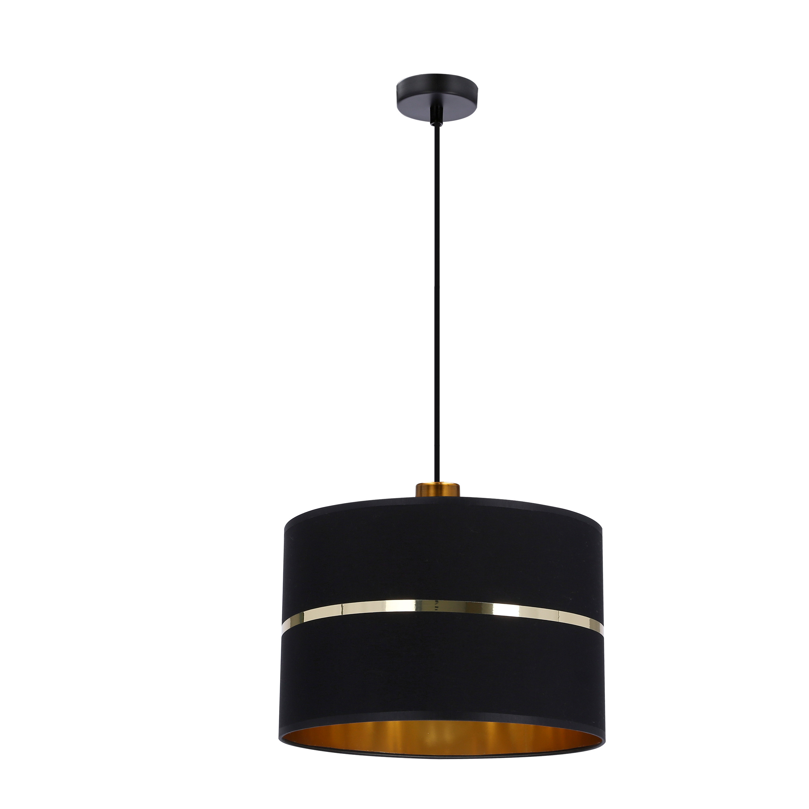 Lampa wisząca czarno-mosiężny Assam 1xE27x60W wym: 105x30x30 cm Candellux