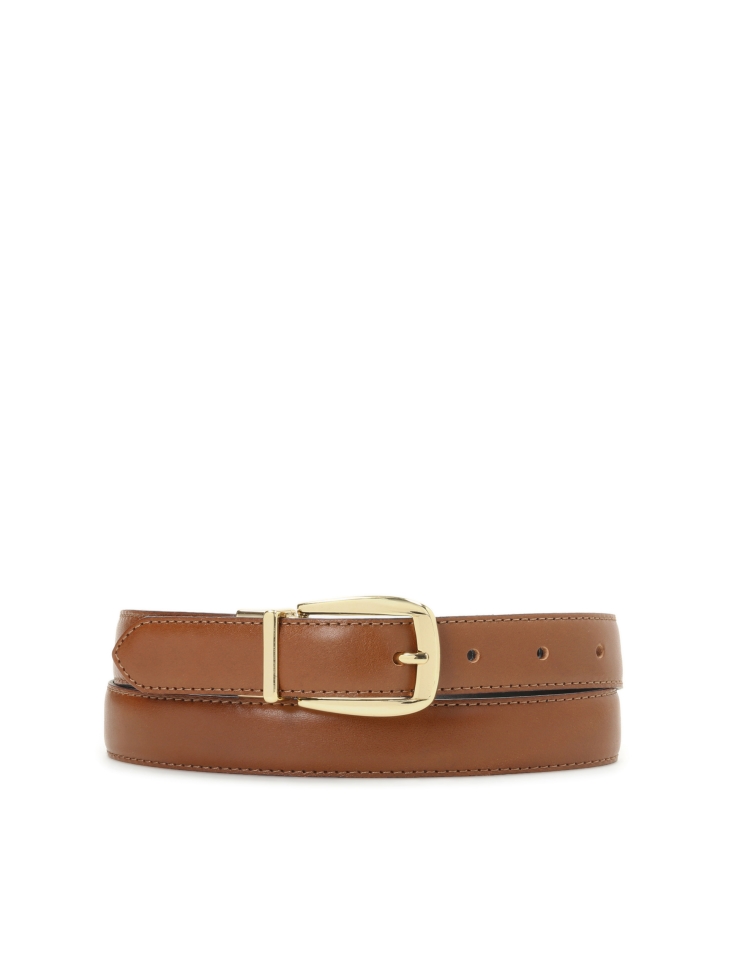 Ladies' brown and black reversible belt