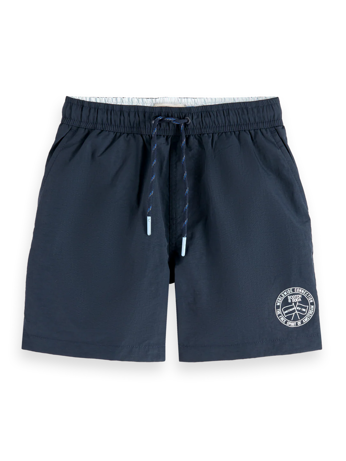 Boys' Mid-Length Logo Swim Shorts