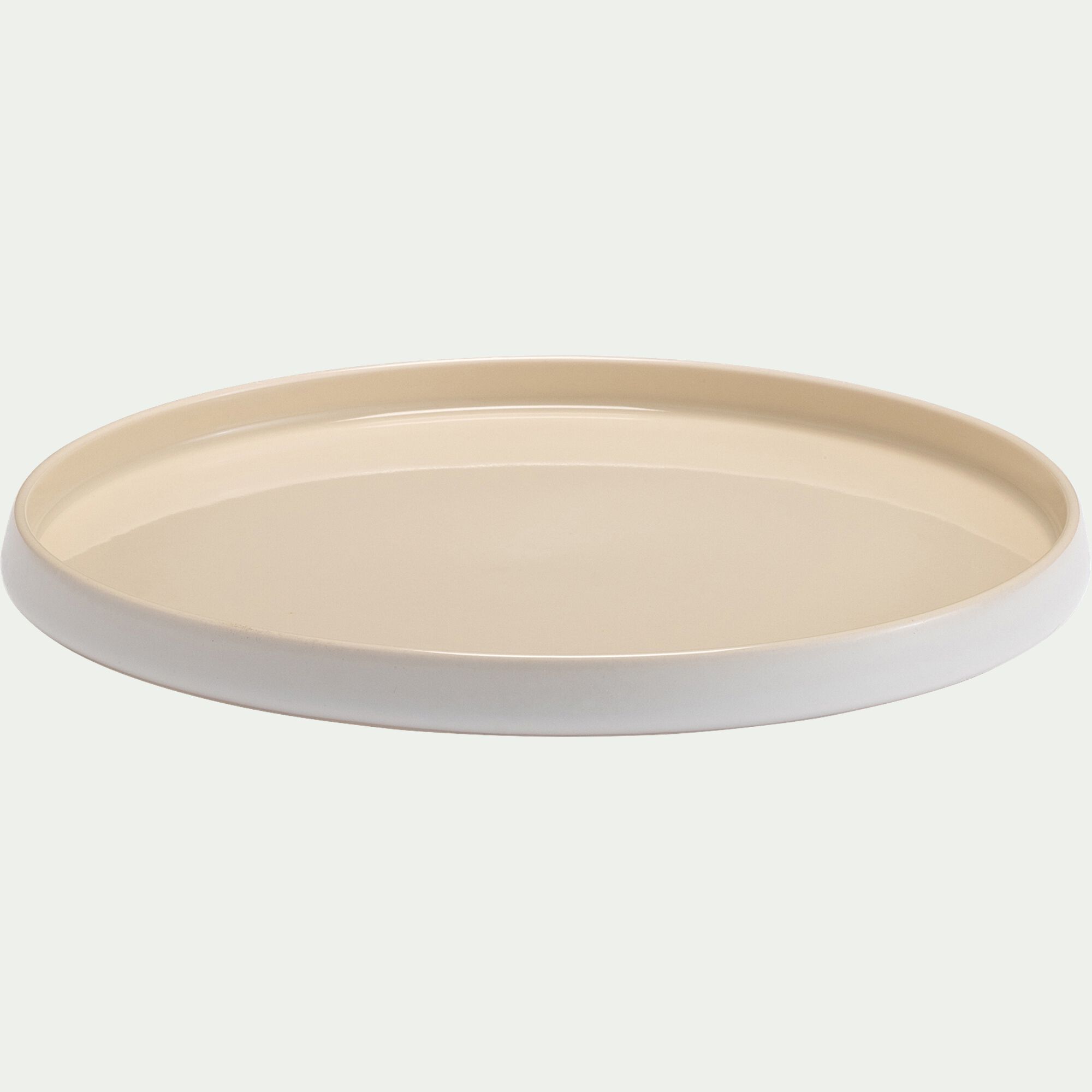 DIOGO - Assiette plate en grès D26cm - blanc