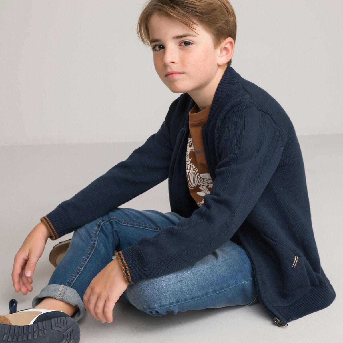 Gilet zippé en fine maille