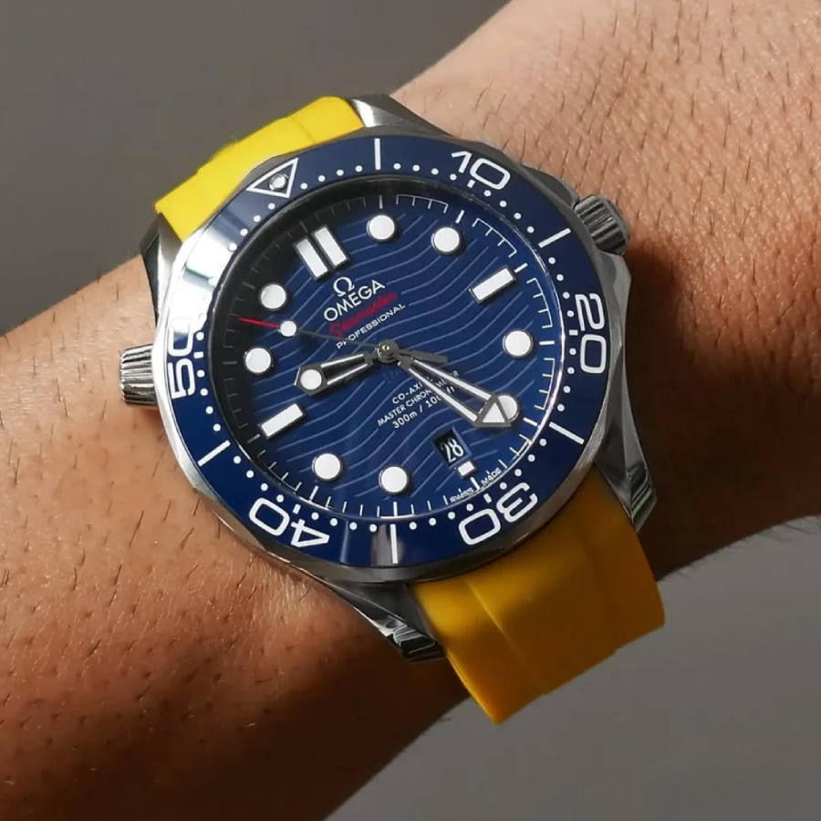Omega – Seamaster –  Rubber Strap – Yellow