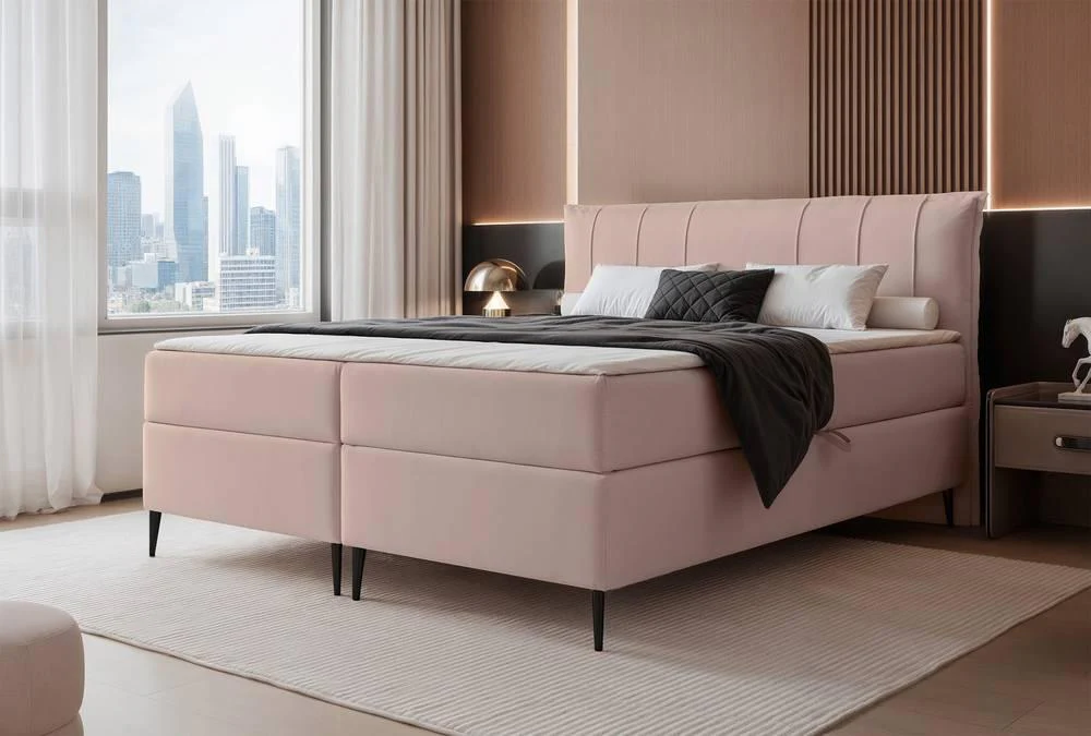 Boxspring Savina 140x200 cm incl topper en opbergruimte