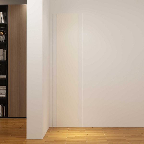 Panneau mural de douche Ivoire 40 x 210 cm mural aluminium avec 1 profile - étanche, durable et facile à nettoyer