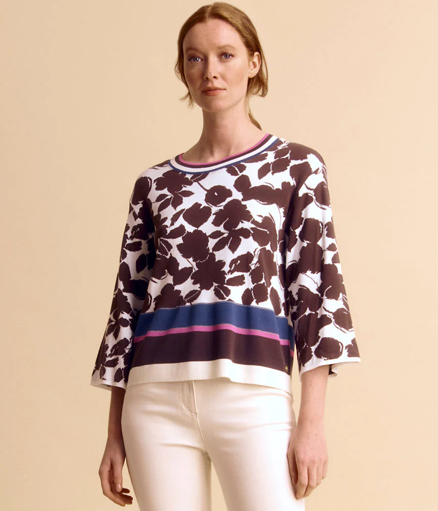 Pull maille double-face AMARYLLIS/85022/791