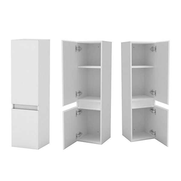Meuble de salle de bain mural, 30x30x110 cm, colonne blanche, AICA SANITAIRE