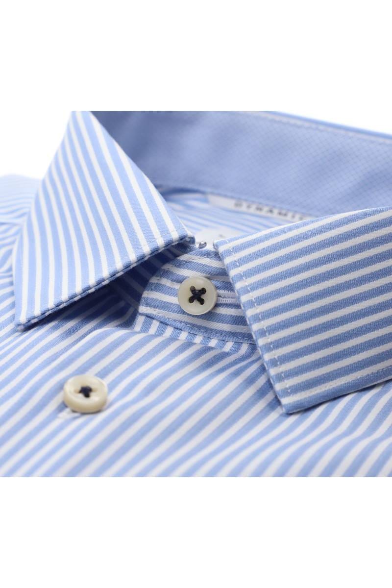 ETERNA Slim Fit Hemd mittelblau, Gestreift