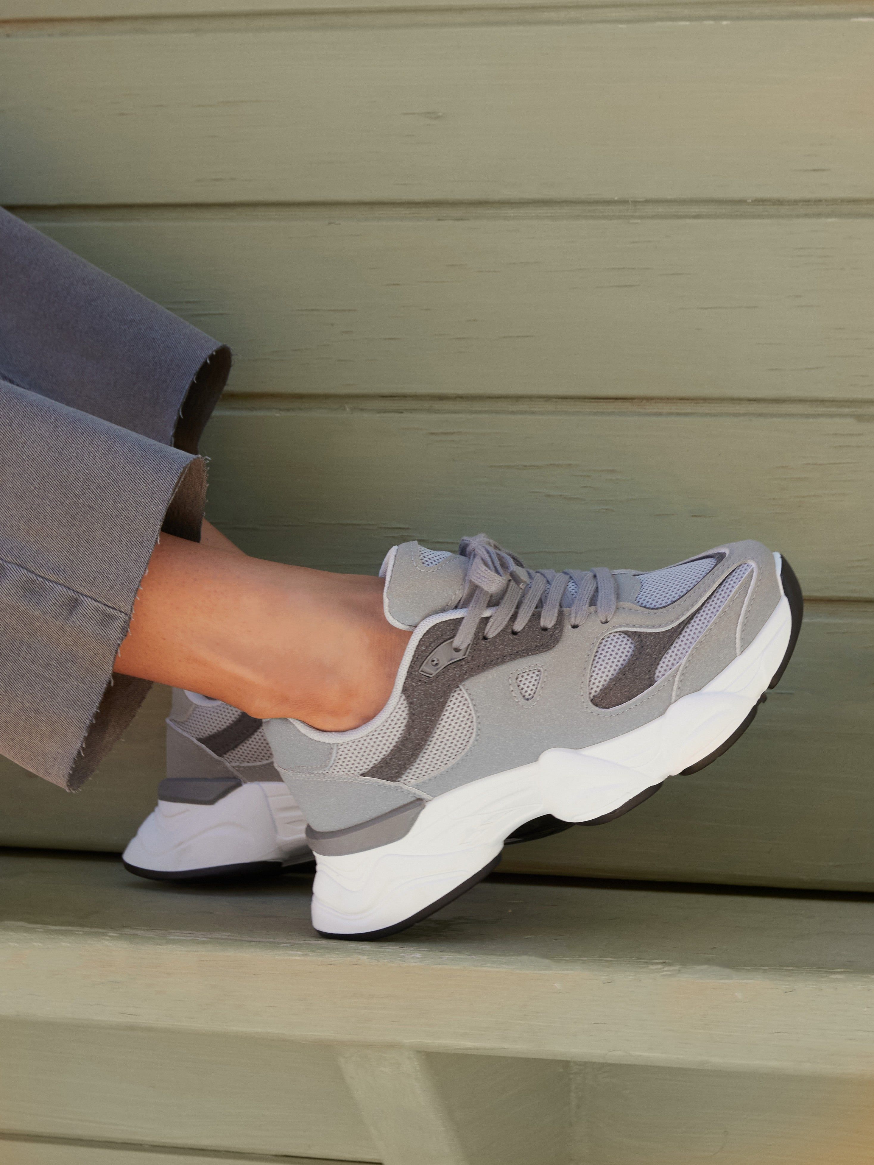 Linzi Hackney Grey Two Tone Trainer