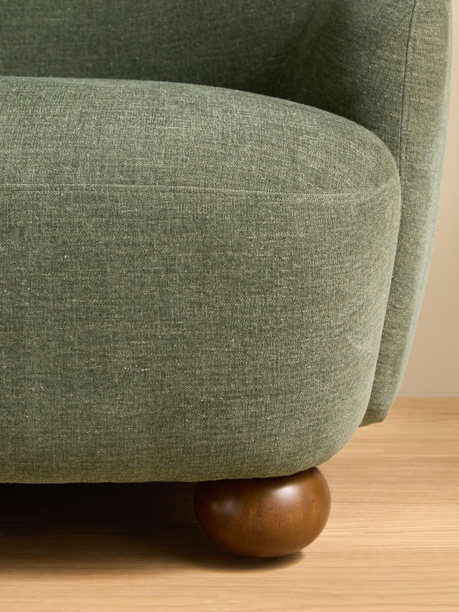 Ellio 2 Seater Sofa in Green Soft Textured Weave