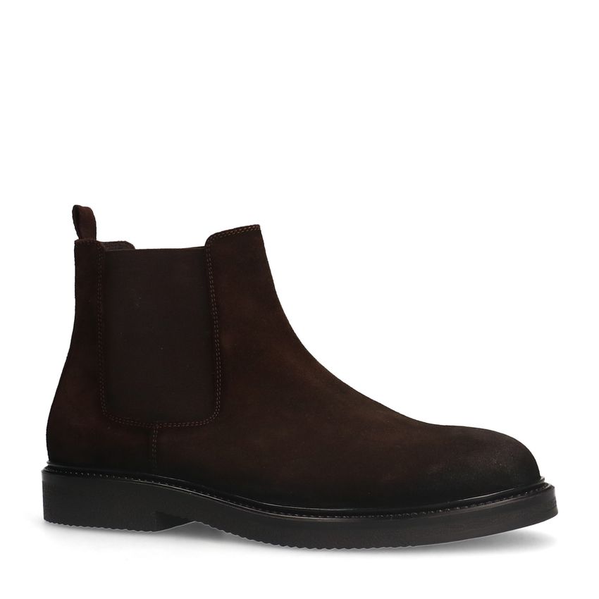 Manfield Bruine suède chelsea boots