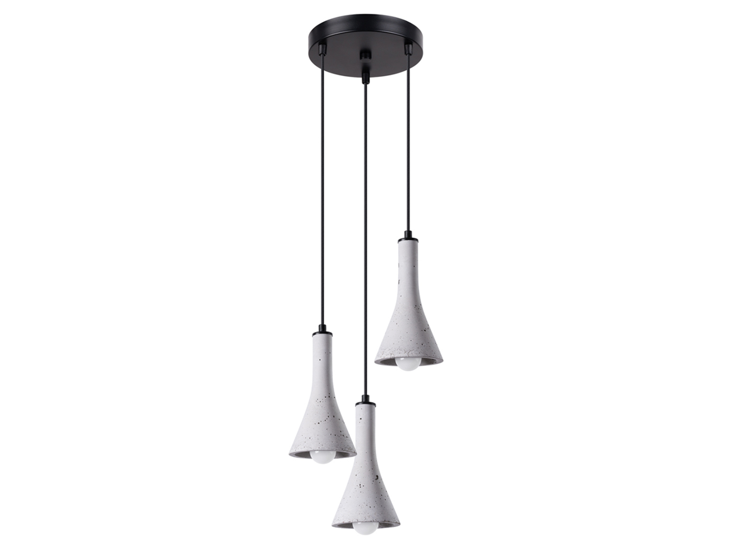 Lampa wisząca Rea 3-punktowa 115 cm betonowa szara