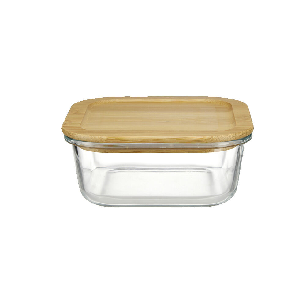 BoÎte alimentaire en verre couvercle bambou 800ml