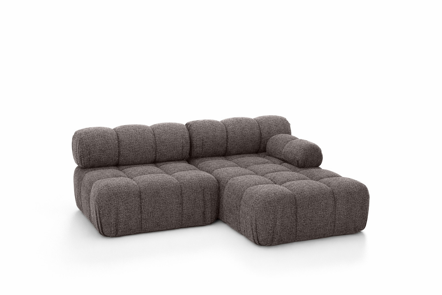 Narożnik L modułowy, bukla Abriamo, Brązowy, Prawy, Selia Mini II