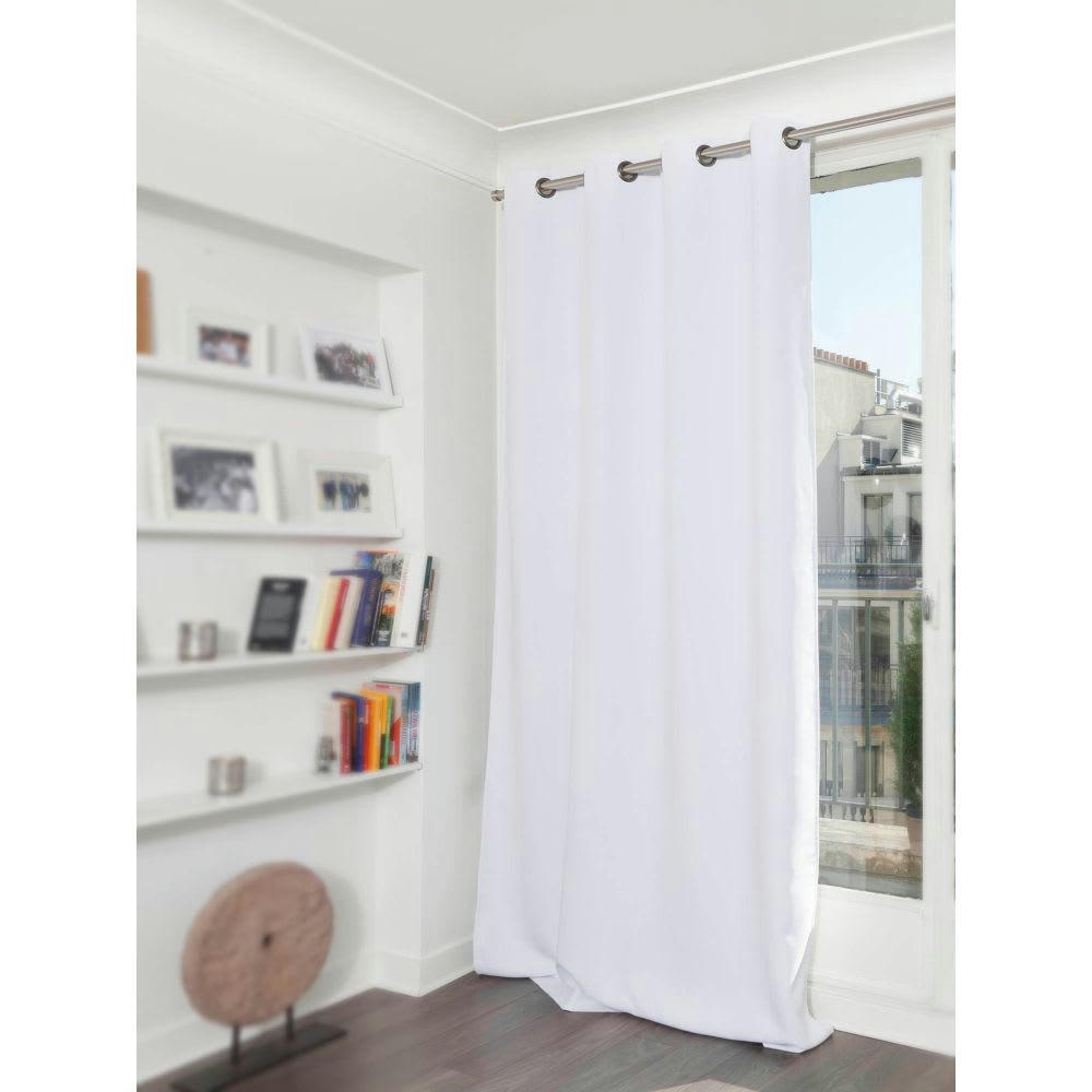 - Rideau phonique thermique occultant blanc 140x300