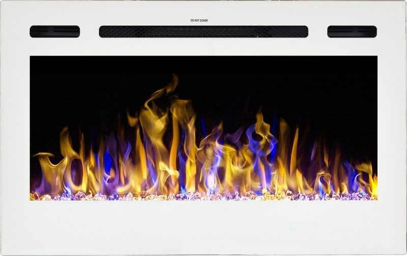 Majestic 36" Biały- Kominek Elektryczny Led ŚciennyAflamo