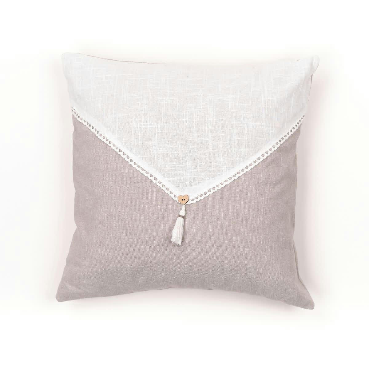 MOUNTAIN - Coussin en coton rouge 40x40