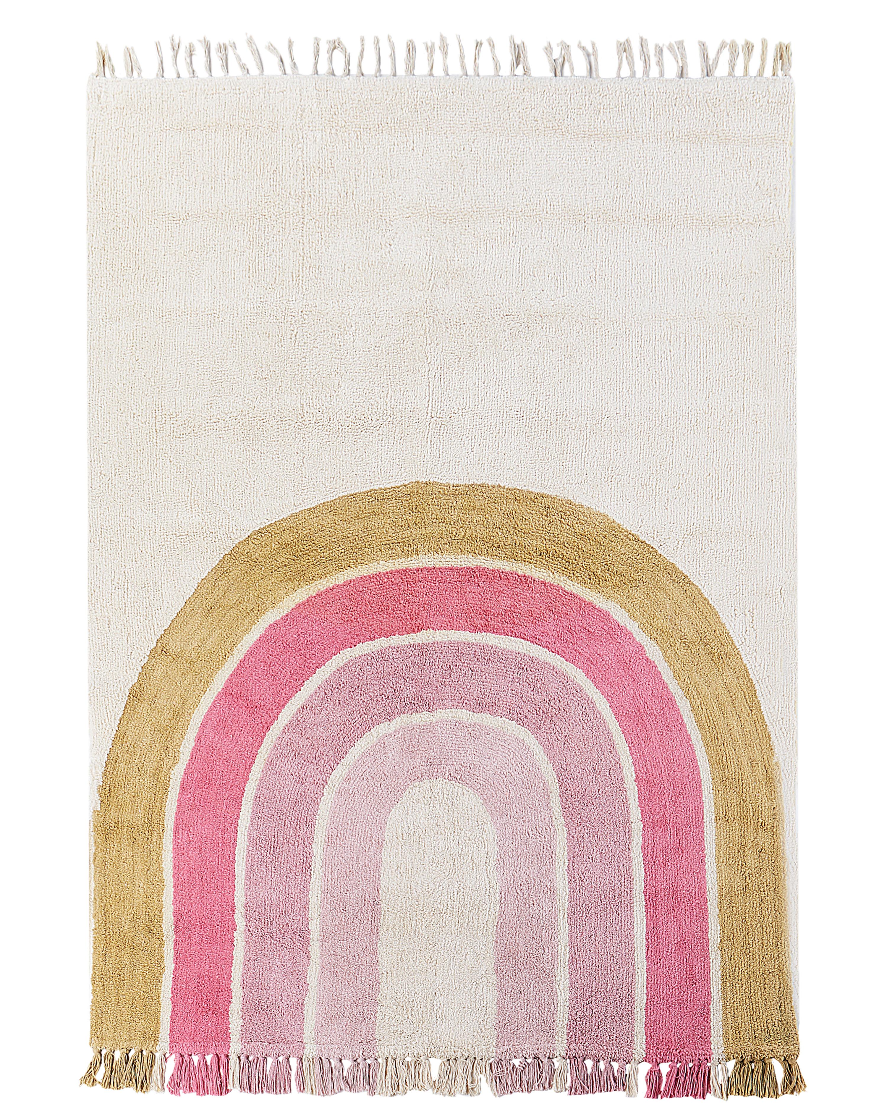 Kids Rug TATARLI Pink 140 x 200 cm Cotton