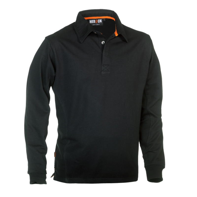 Polo à manches longues Troja noir XL HEROCK