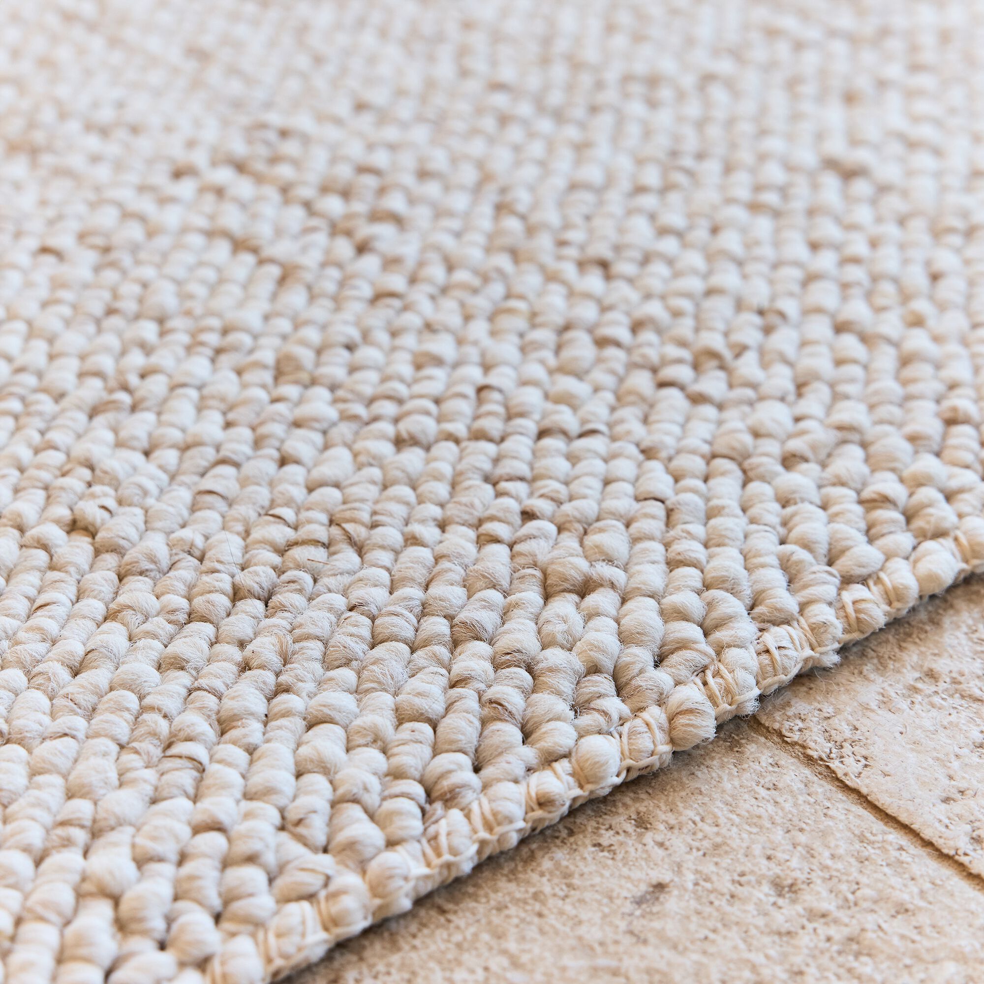 LUNA - Tapis synthétique en 200x290cm - blanc écru