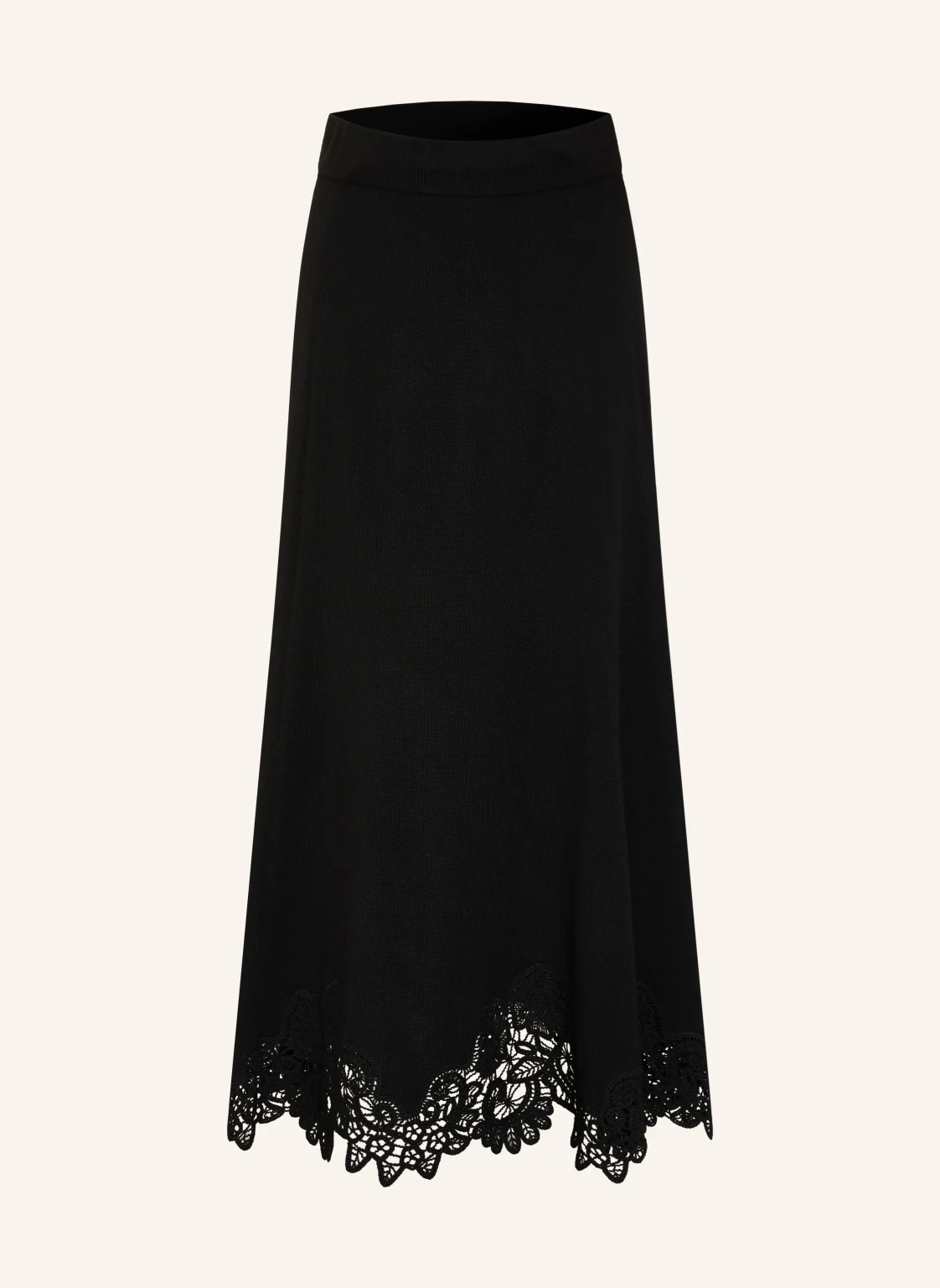 ZIMMERMANN Strickrock VALIANT aus Merinowolle mit Spitze