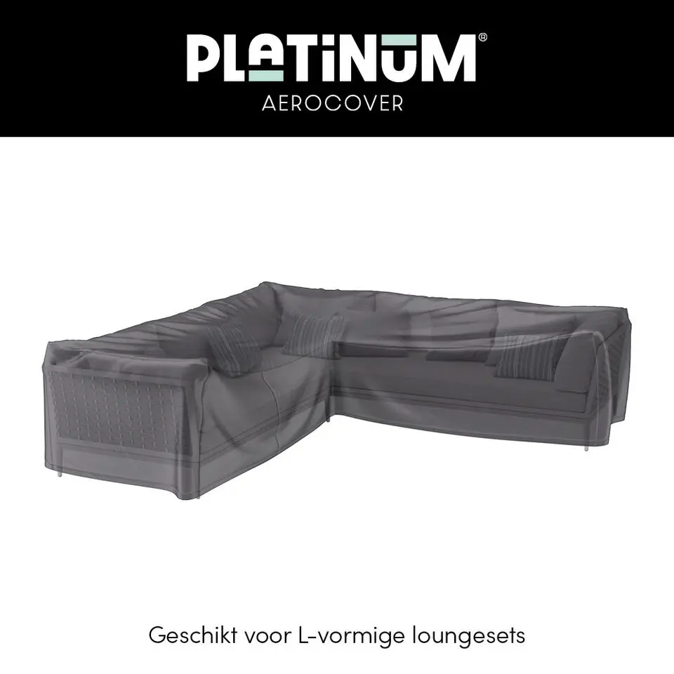 Platinum Aerocover loungesethoes L-vorm 330x255 cm - Rechts