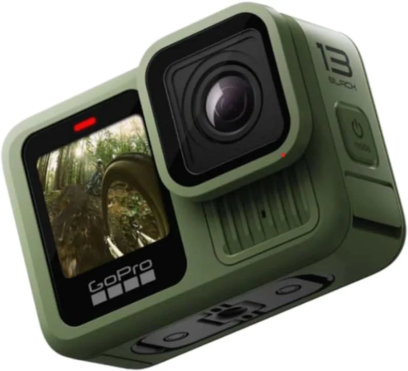 Black - Waterproof Action Camera with 5.3K60 Video, 27MP Photo + Compatability with HB-Series Lenses(H13 in Forest Green)