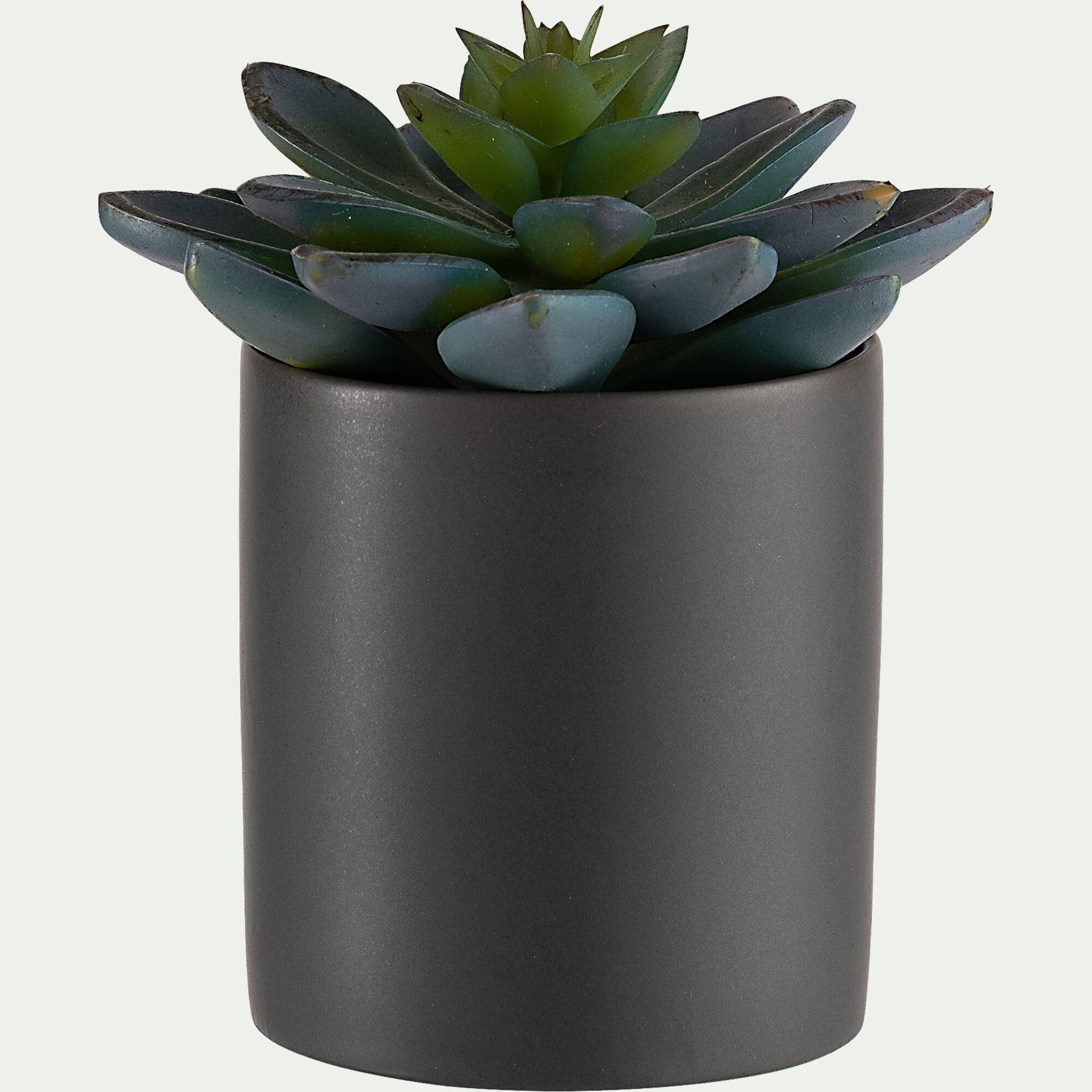 MARTIN - Cache-pot en céramique D7xH7,5cm - gris ardoise
