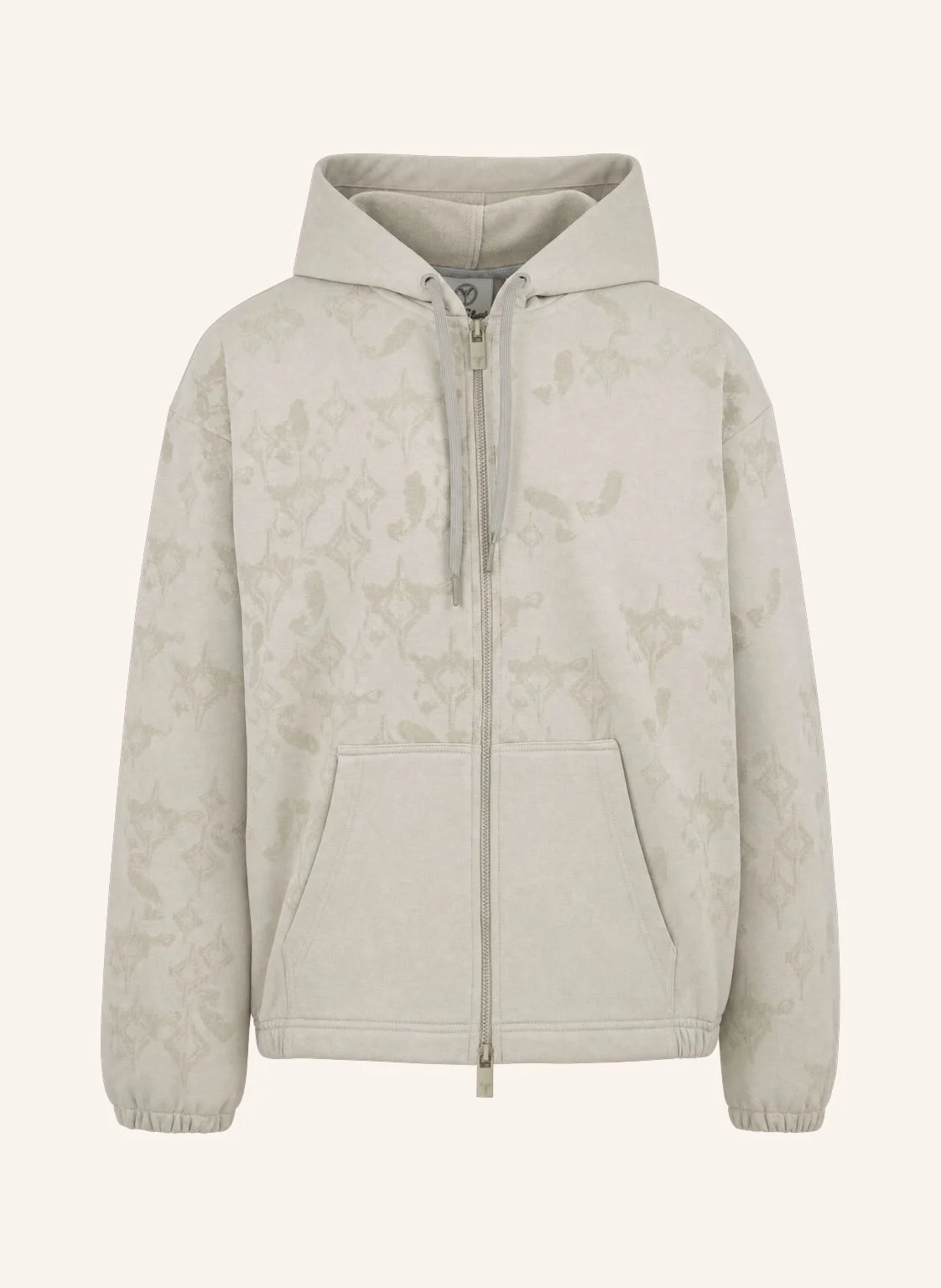 CARLO COLUCCI Kapuzensweatjacke mit Flockprint - Soft Impact FLENGER