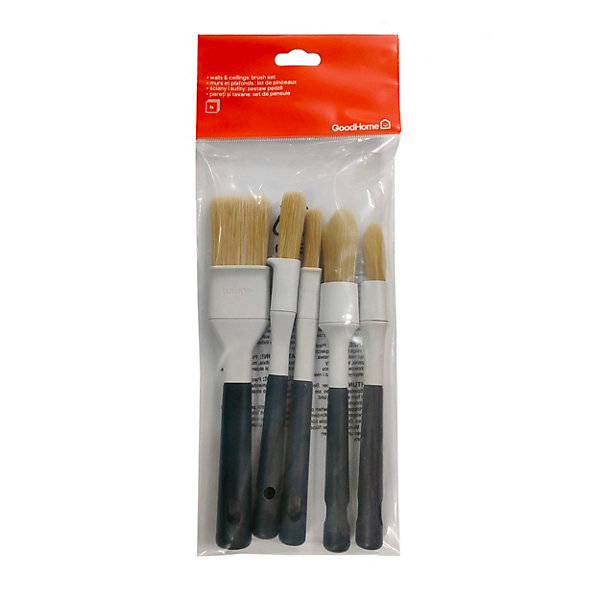 Lot 5 pinceaux mur et plafond GoodHome