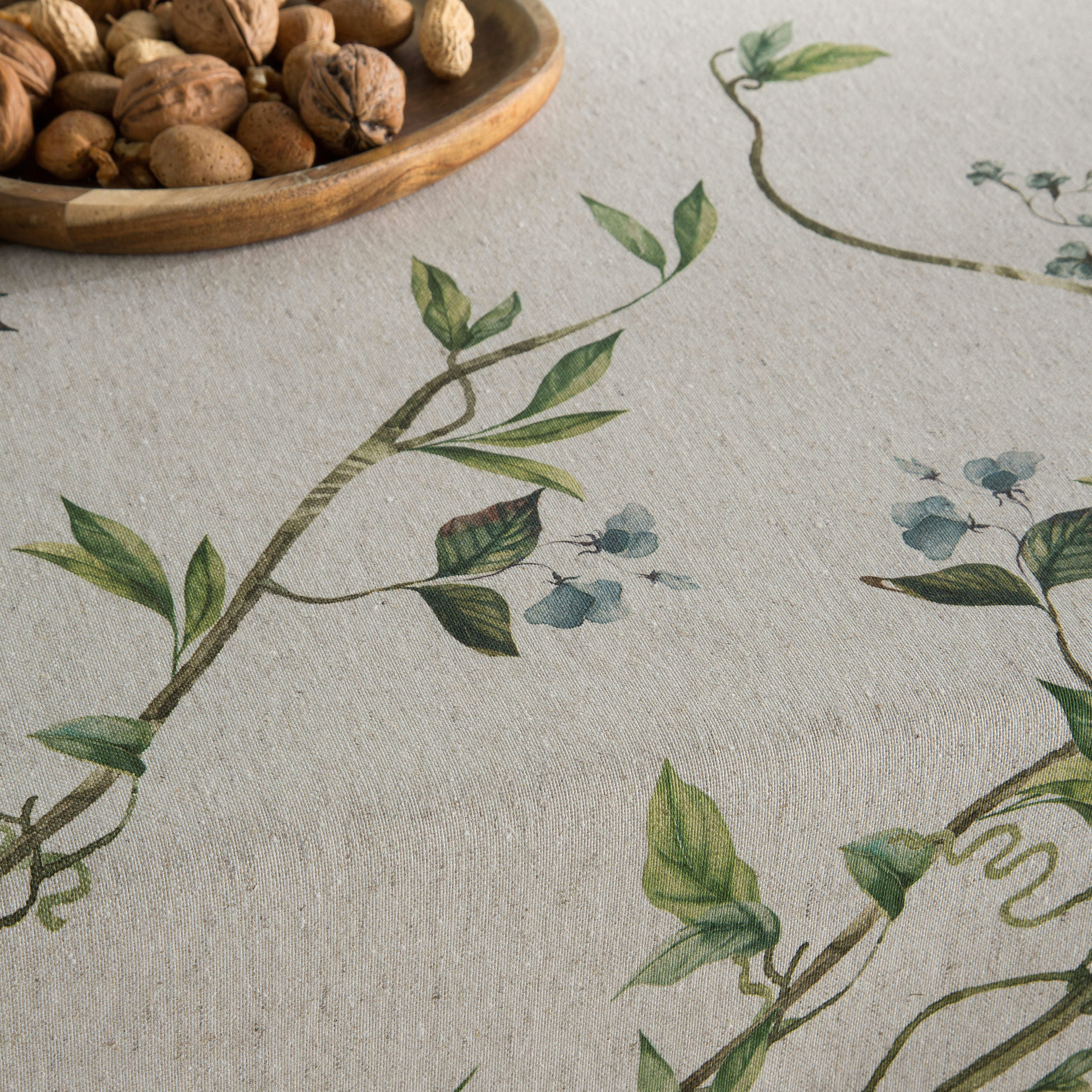 ZARZAMORA MULTICOLOR - Nappe en lin antitâche imprimée floral 140x300 cm