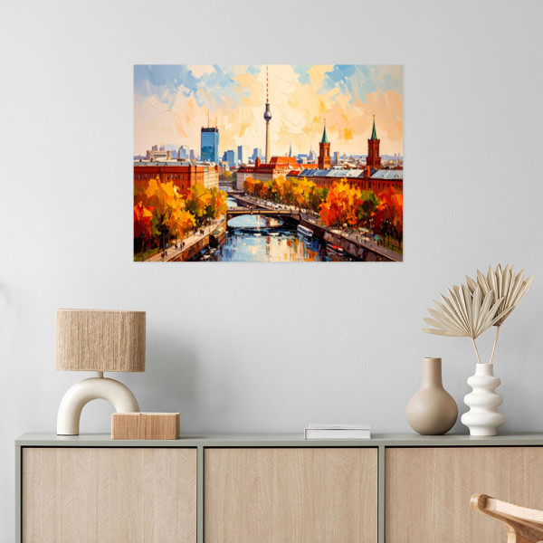 Naklejka samoprzylepna Feeby Panorama Berlina Miasto 30x20