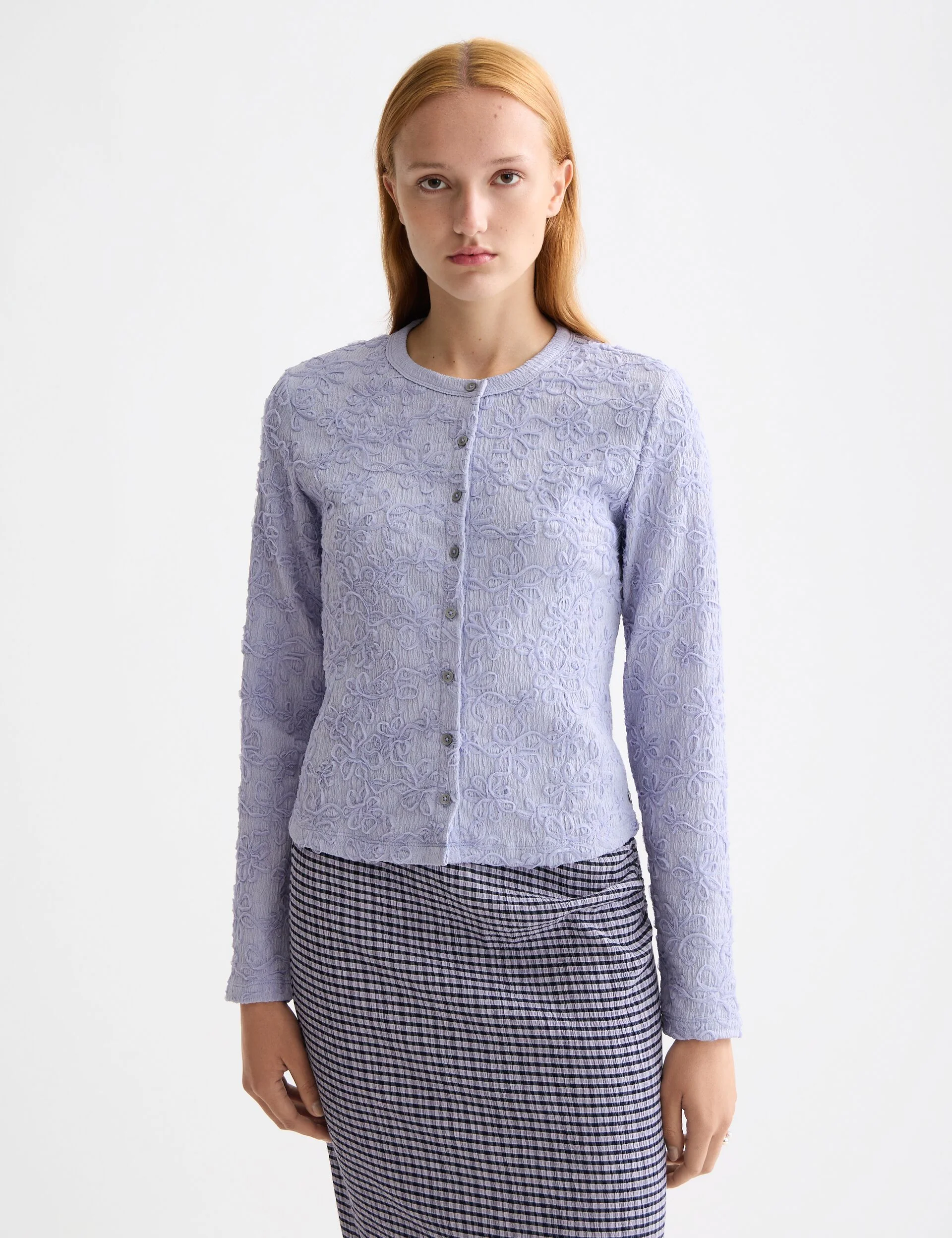 Structured button up long sleeve T-Shirt