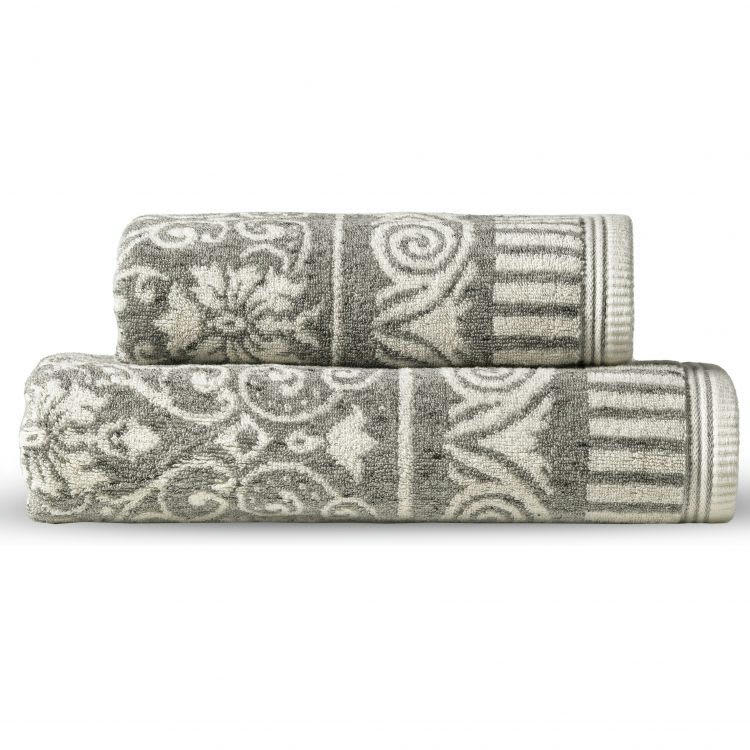 FANTASY - Drap de douche en Coton Gris 70x140 cm