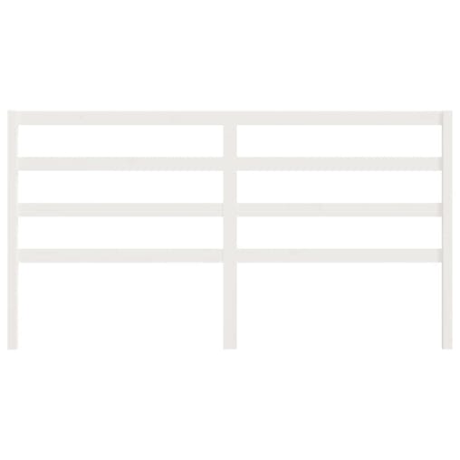NNEVL Bed Headboard White 186x4x100 cm Solid Wood Pine