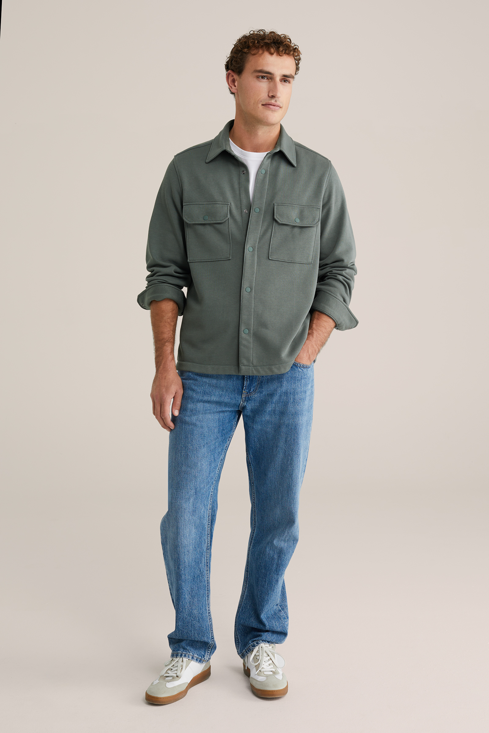 Heren regular fit overshirt