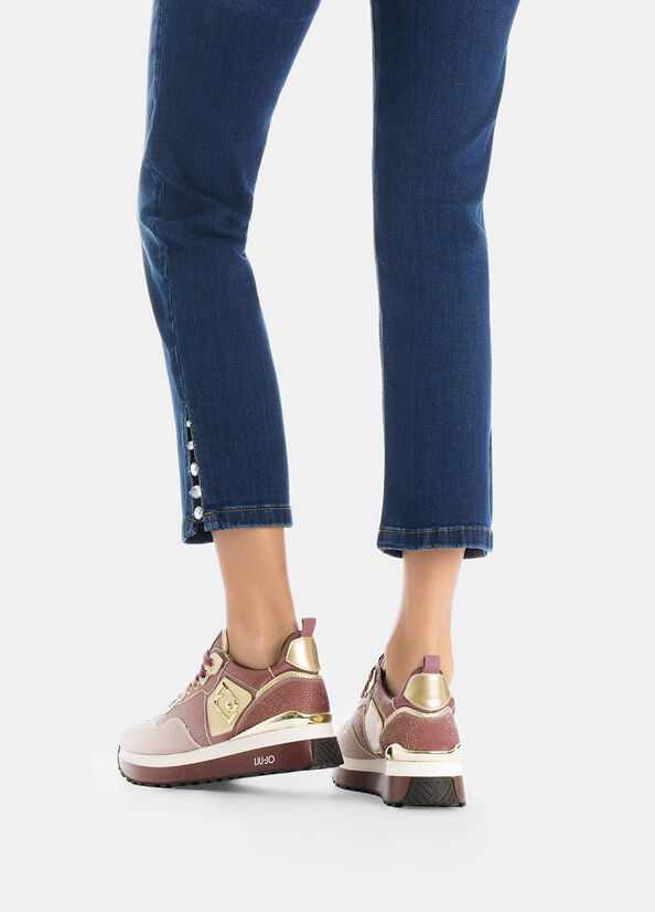 Sneakers platform full strass