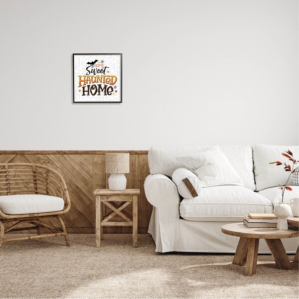 Stupell Sweet Haunted Home Patterned Framed Giclee Art by Courtney Morgenstern