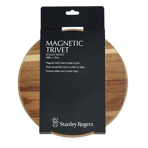 New Stanley Rogers Oven To Table Magnetic Trivet 28Cm| Acacia