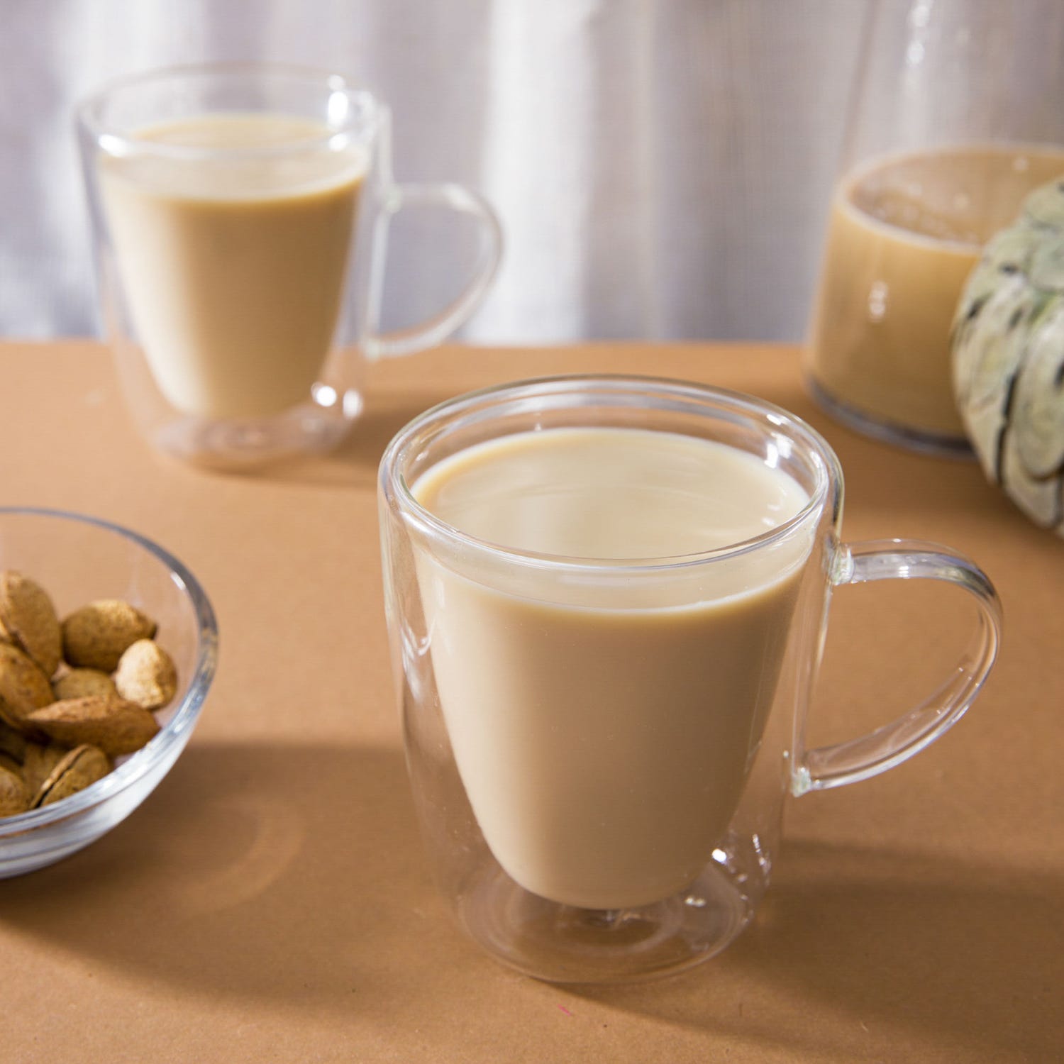 Set tazzine tè trasparenti in vetro borosilicato, da 200 ml