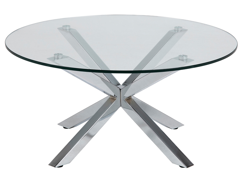 Stolik okrągły Heaven 82 cm szklany transparentny