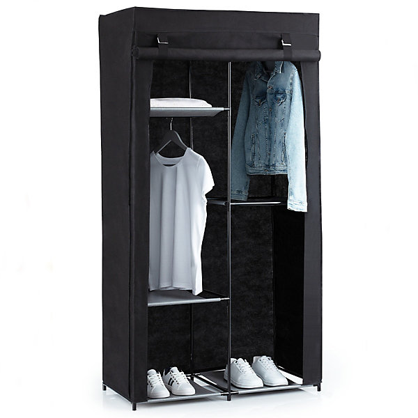 Armoire penderie modulable tissu noir - 5Five