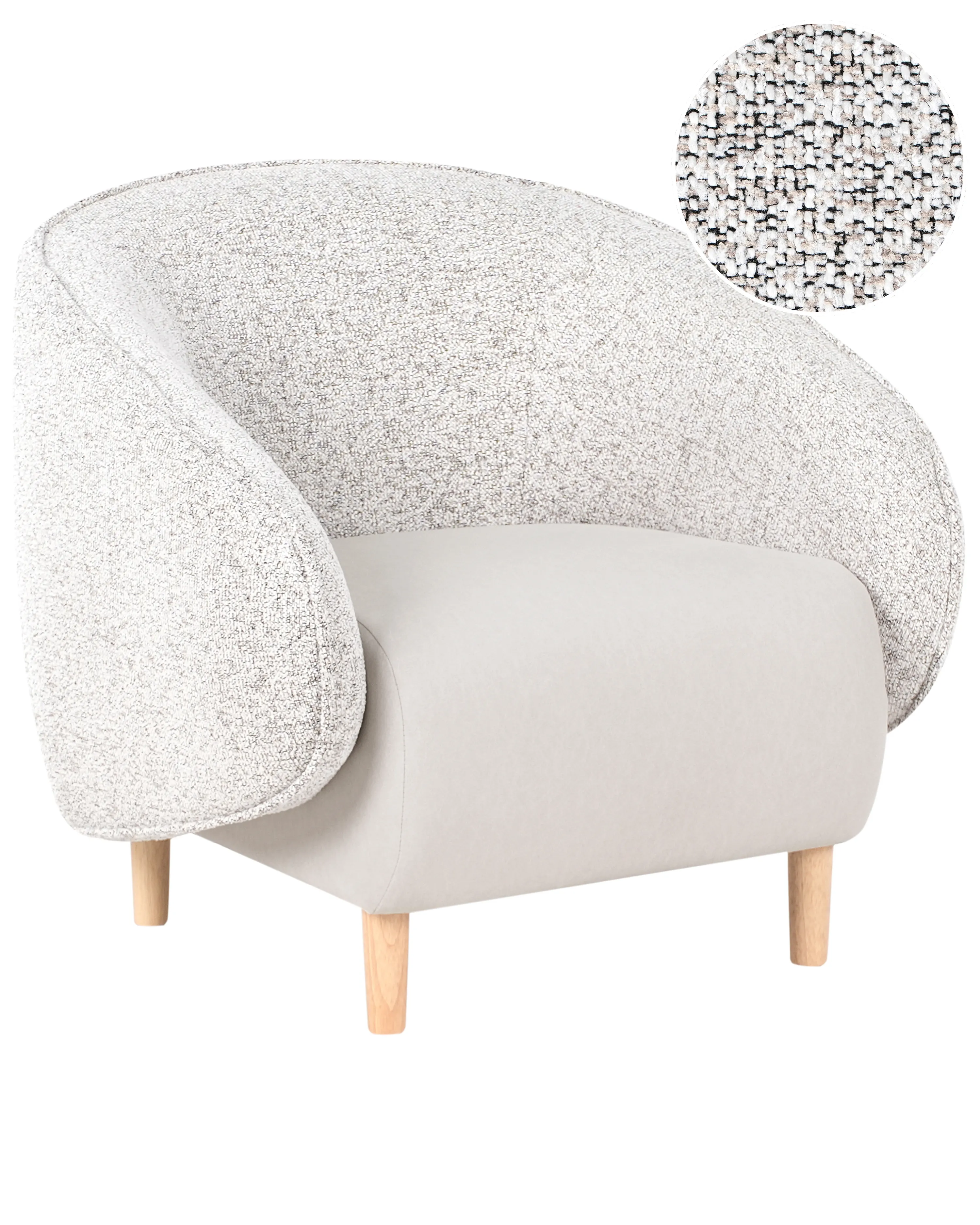 Armchair UMEA Fabric Light Beige