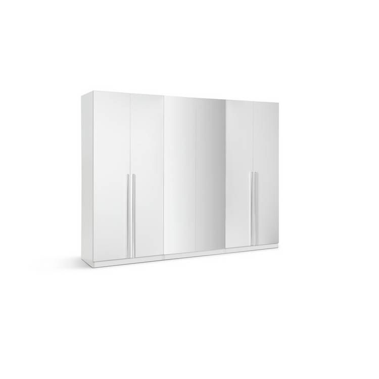 Habitat Munich 6 Door 2 Mirror Wardrobe - White
