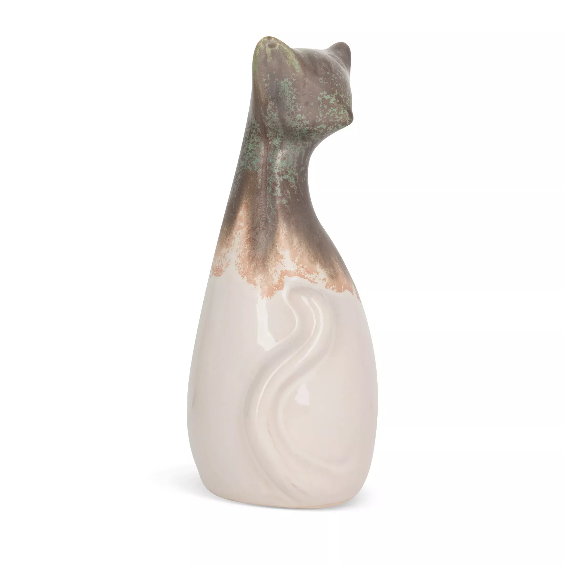Figurka ceramiczna kremowo-beżowa w stylu boho z cieniowaniem 13x12x32 cm KATIA
