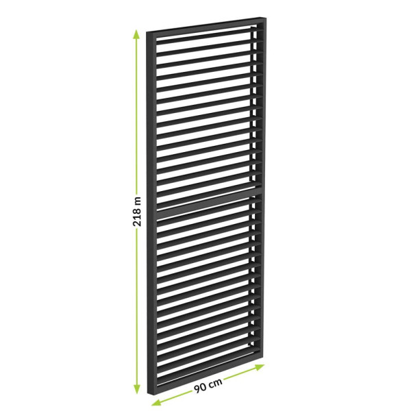 Panel żaluzjowy do pergoli, ruchomy 3m aluminiowy antracyt