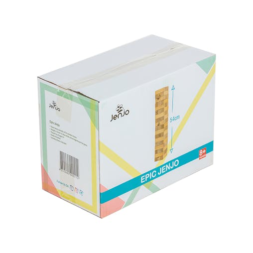 Epic Jenjo Giant Tumbling Tower 54cm Wooden Block Game 54 Pieces Jenjo Games