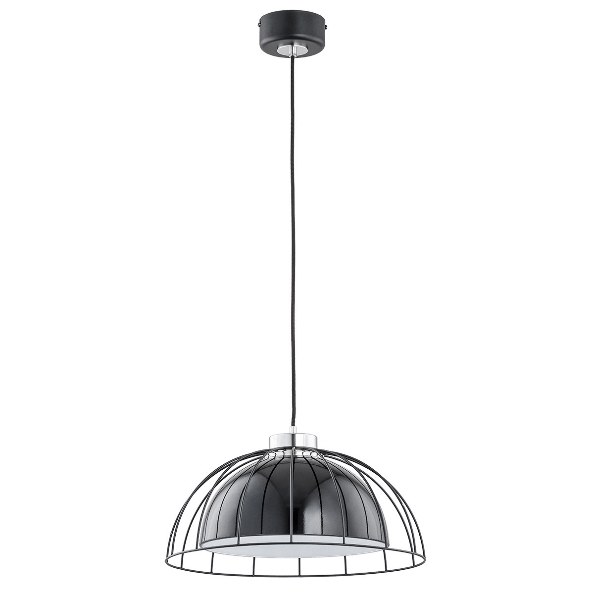 Lampa wisząca czarno-biała Bat 1xE27x60W wym: 91x41x41 cm Alfa
