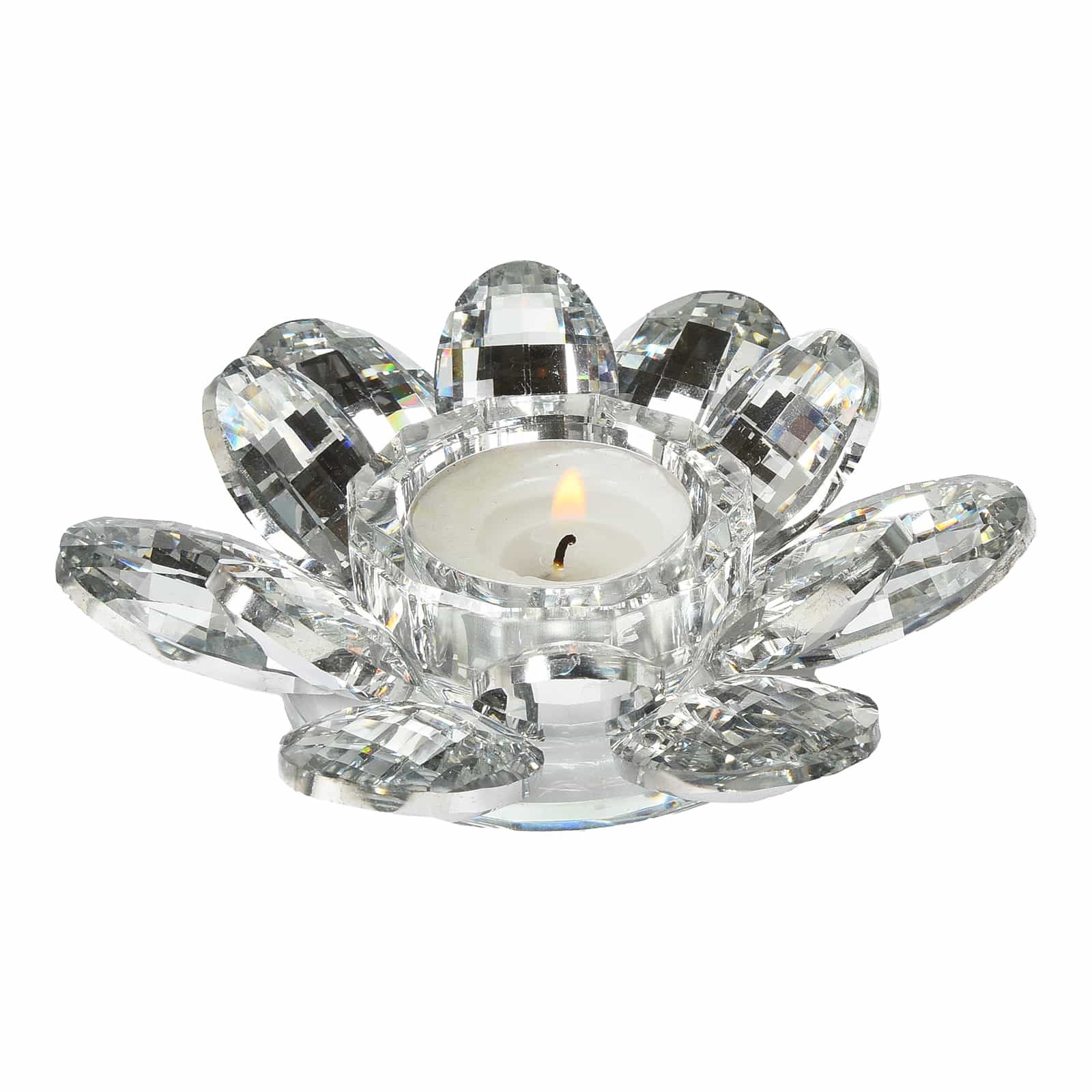 Teelichthalter Blume Klar, ⌀ 14 cm, H 35 mm